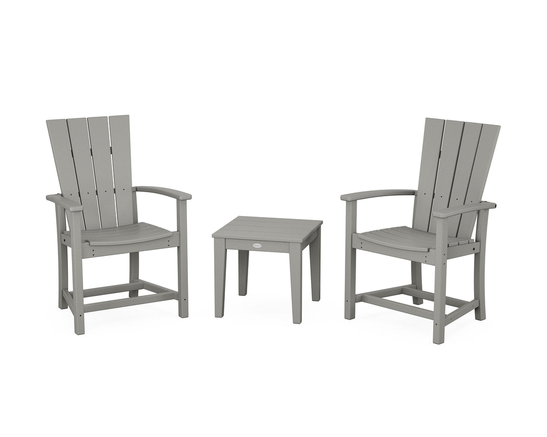 POLYWOOD® Quattro 3-Piece Upright Adirondack Chair Set