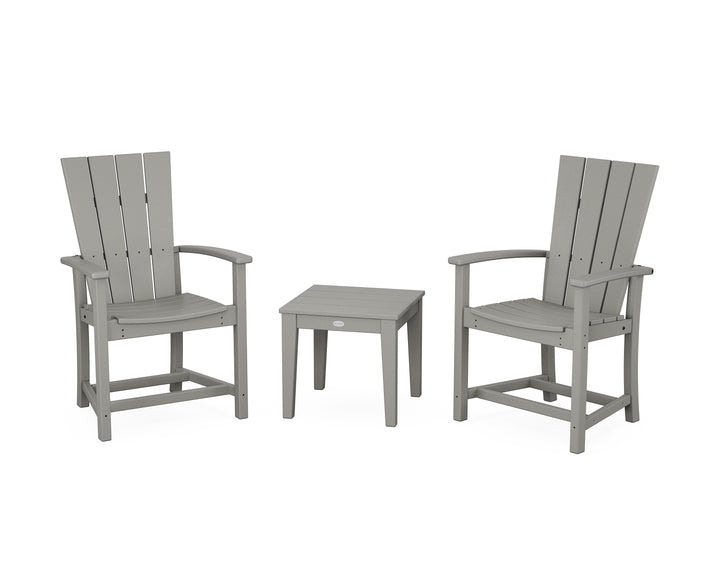 POLYWOOD® Quattro 3-Piece Upright Adirondack Chair Set