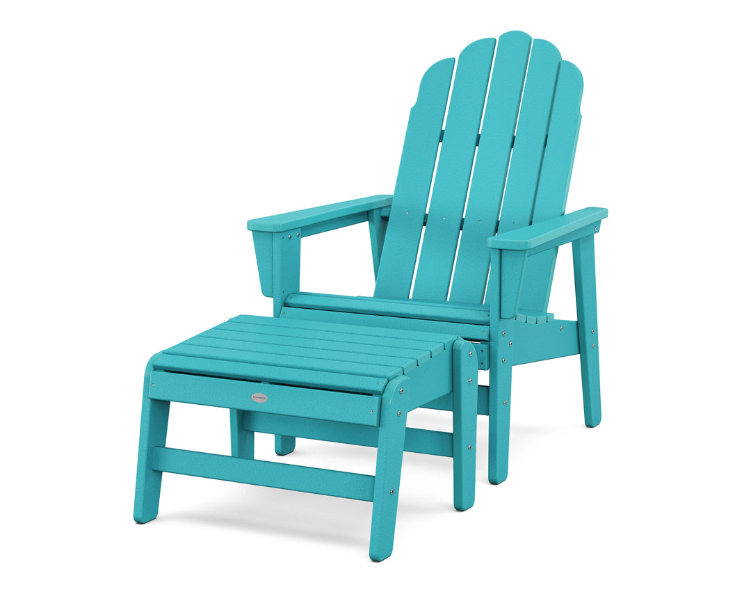 POLYWOOD® Vineyard Grand Upright Adirondack Chair with Ottoman