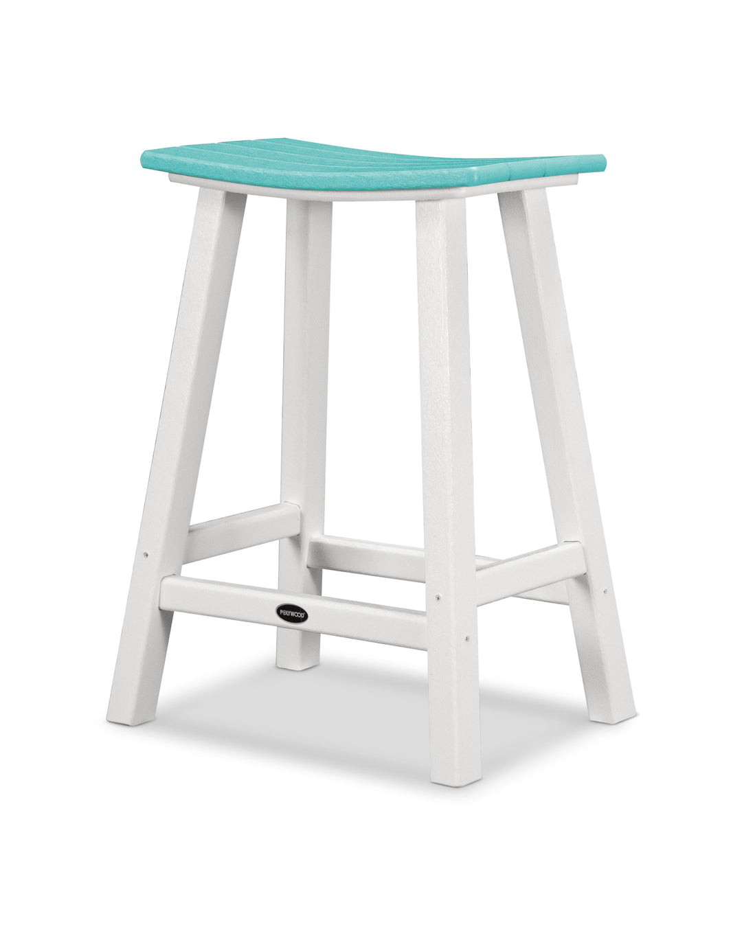 POLYWOOD® Contempo 24" Saddle Counter Stool