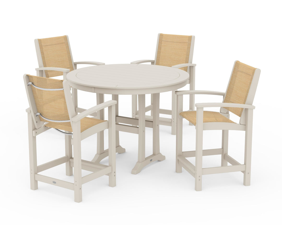 POLYWOOD® Coastal 5-Piece Counter Set