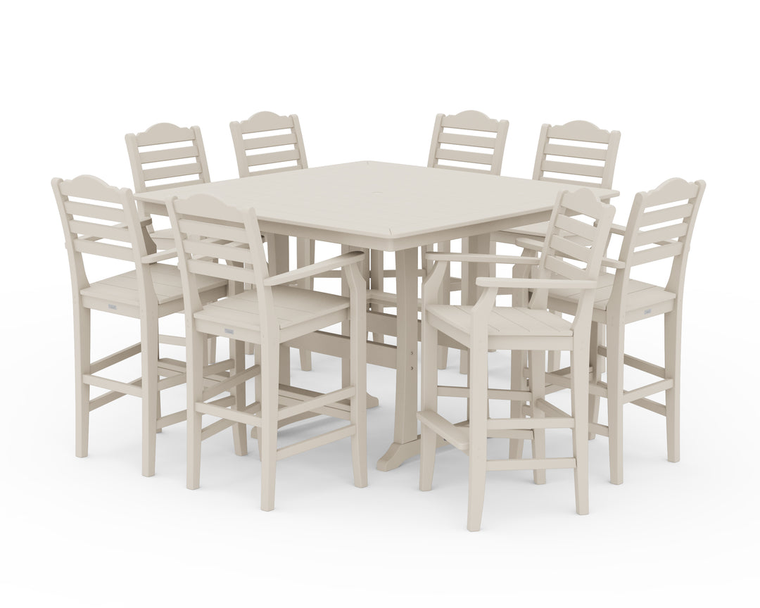 Draper James™ by  POLYWOOD® Savannah 9-Piece Square Bar Set with Trestle Legs