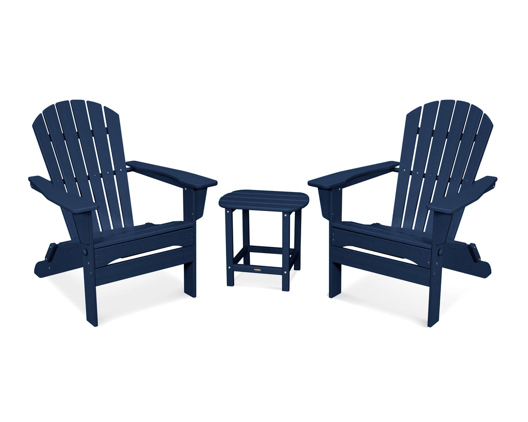 POLYWOOD® South Beach 3-Piece Folding Adirondack Set