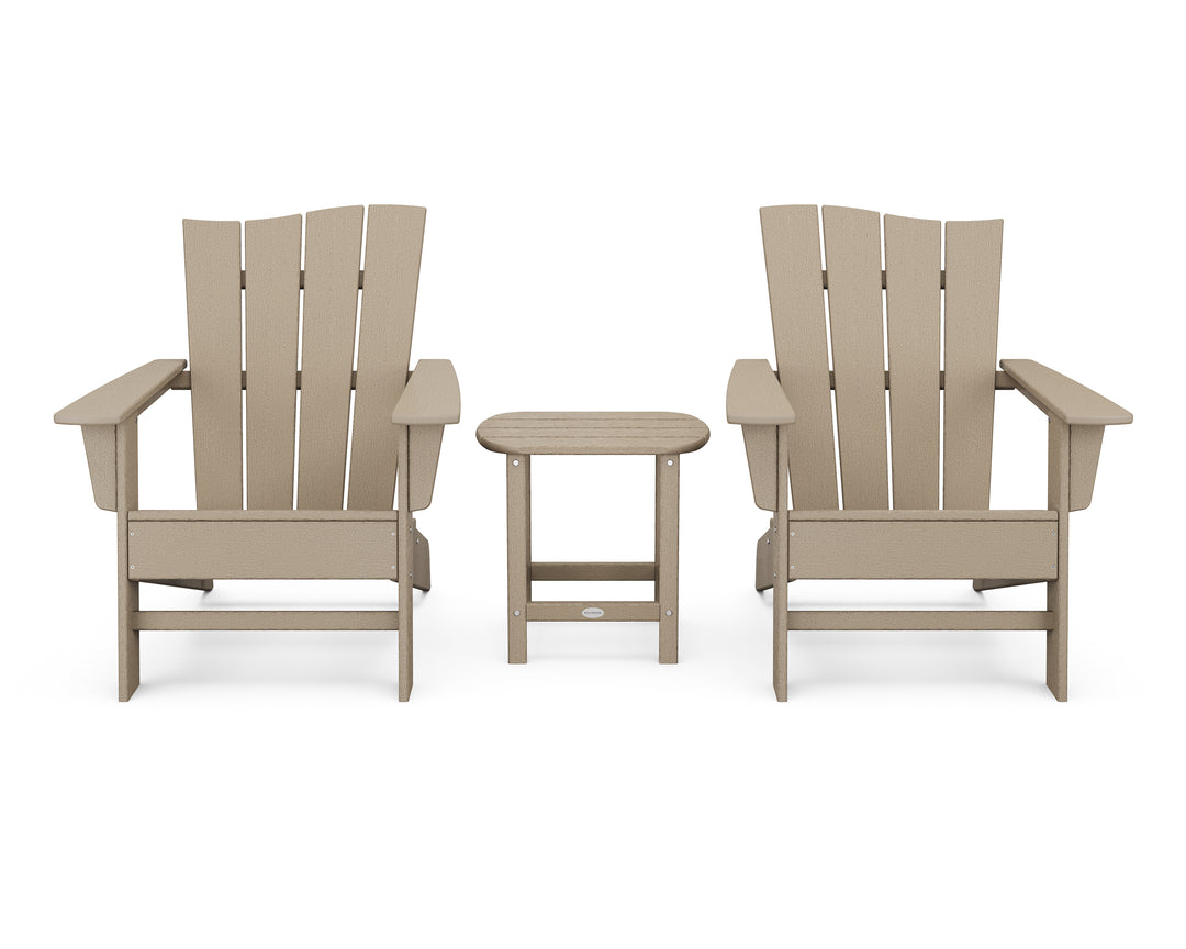 POLYWOOD® Wave 3-Piece Adirondack Chair Set
