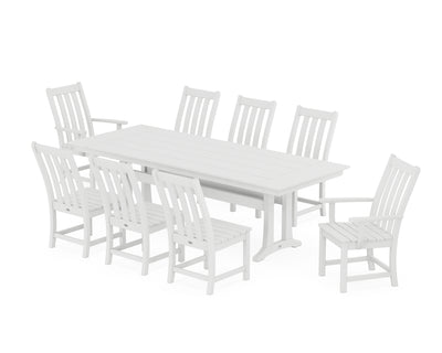 Vineyard 9-Piece Farmhouse Dining Set with Trestle Legs