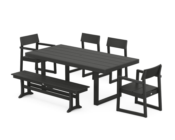 POLYWOOD® EDGE 6-Piece Dining Set with Bench
