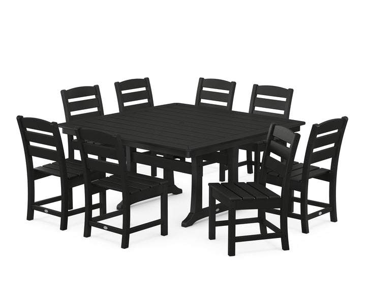 POLYWOOD® Lakeside 9-Piece Nautical Trestle Dining Set