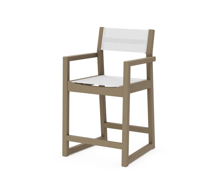 POLYWOOD® EDGE Sling Counter Arm Chair