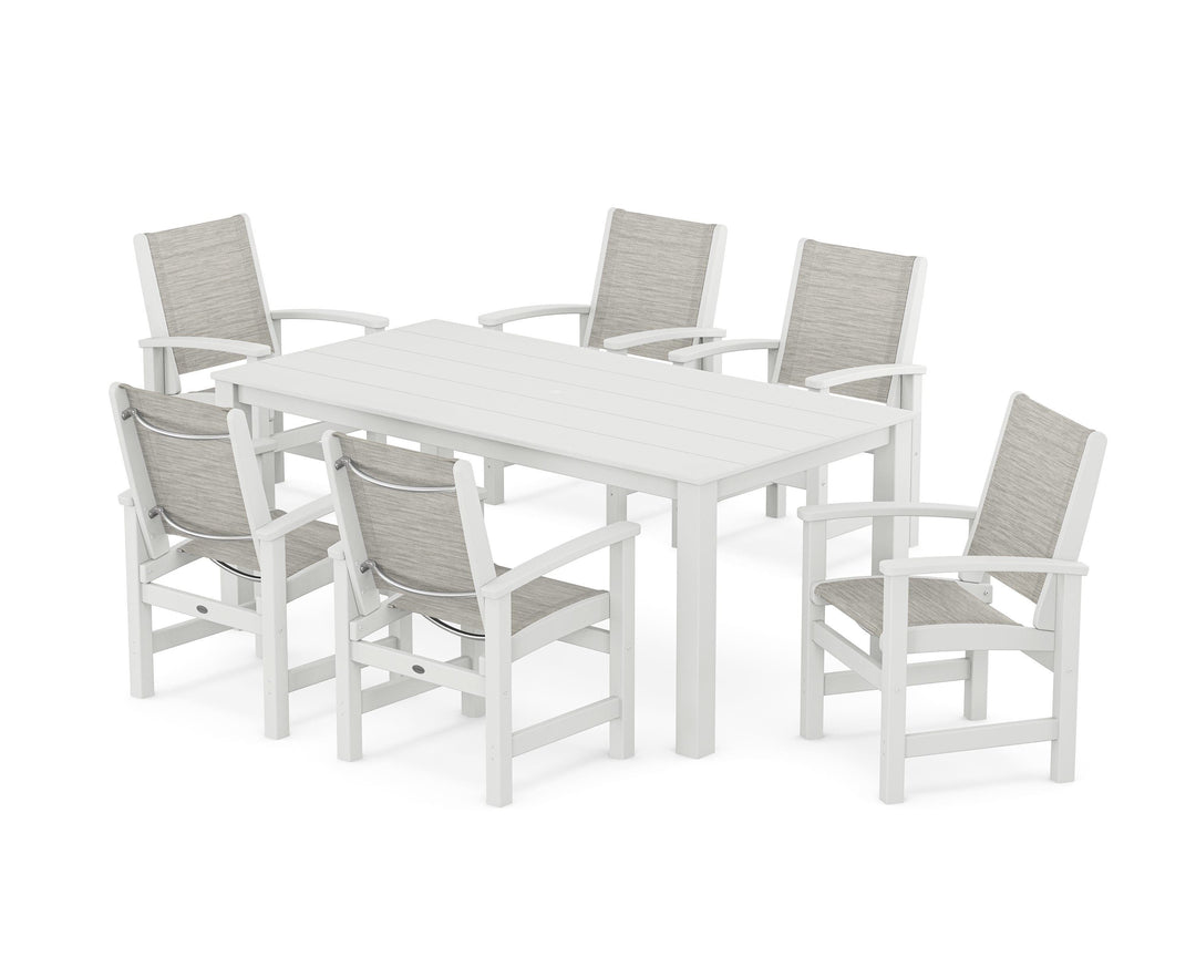 POLYWOOD® Coastal 7-Piece Parsons Dining Set