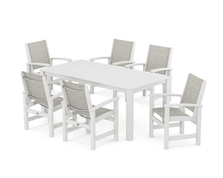 POLYWOOD® Coastal 7-Piece Parsons Dining Set