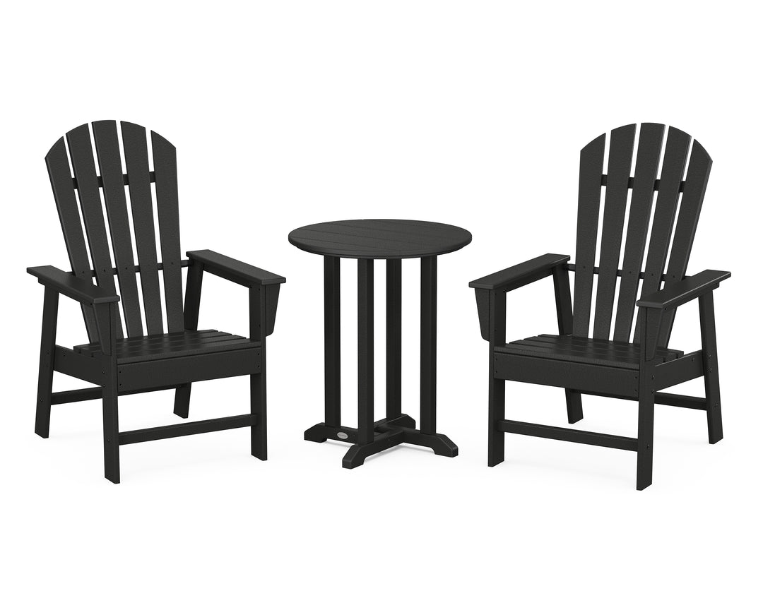 POLYWOOD® South Beach 3-Piece Round Farmhouse Bistro Dining Set