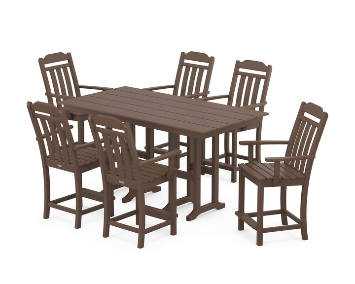 Country Living Cottage Arm Chair 7-Piece Farmhouse Counter Set