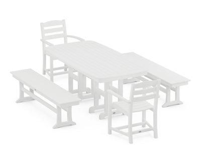 La Casa CafŽ 5-Piece Dining Set with Benches