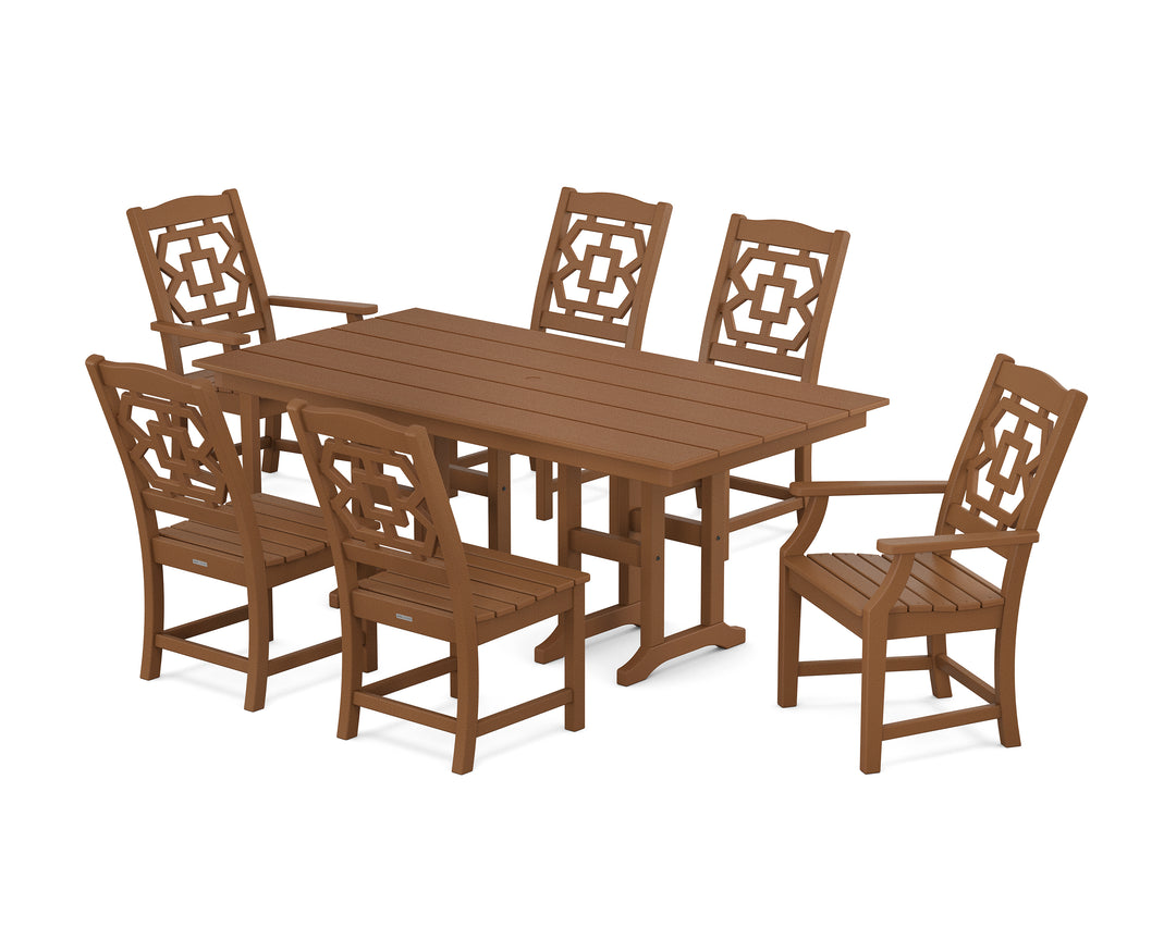 Martha Stewart by POLYWOOD® Chinoiserie 7-Piece Farmhouse Dining Set