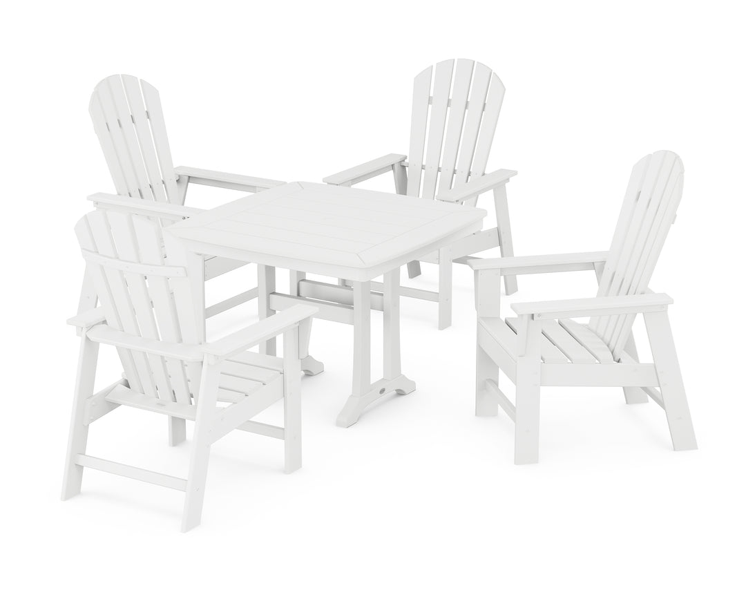 POLYWOOD® South Beach 5-Piece Dining Set with Trestle Legs