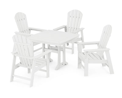 South Beach 5-Piece Dining Set with Trestle Legs