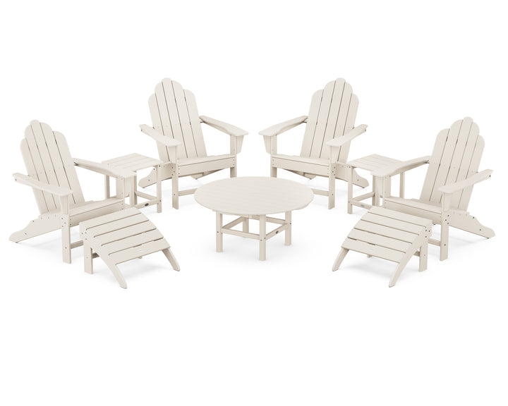 POLYWOOD® Long Island Adirondack 9-Piece Conversation Group
