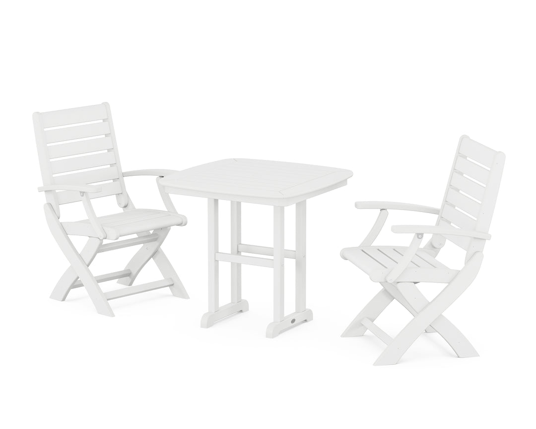 POLYWOOD® Signature Folding Chair 3-Piece Dining Set