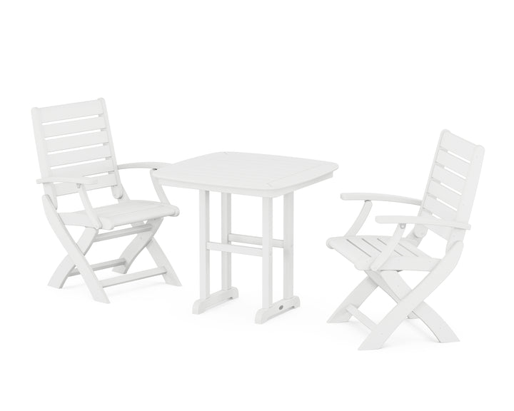 POLYWOOD® Signature Folding Chair 3-Piece Dining Set