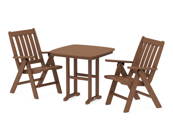 POLYWOOD® Vineyard Folding Chair 3-Piece Dining Set