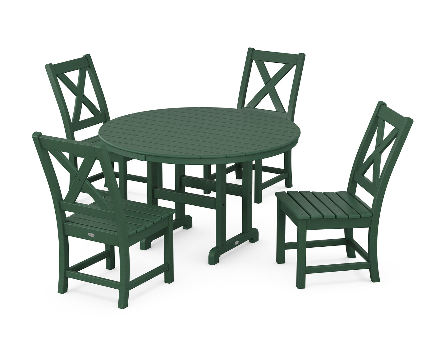 Braxton Side Chair 5-Piece Round Dining Set