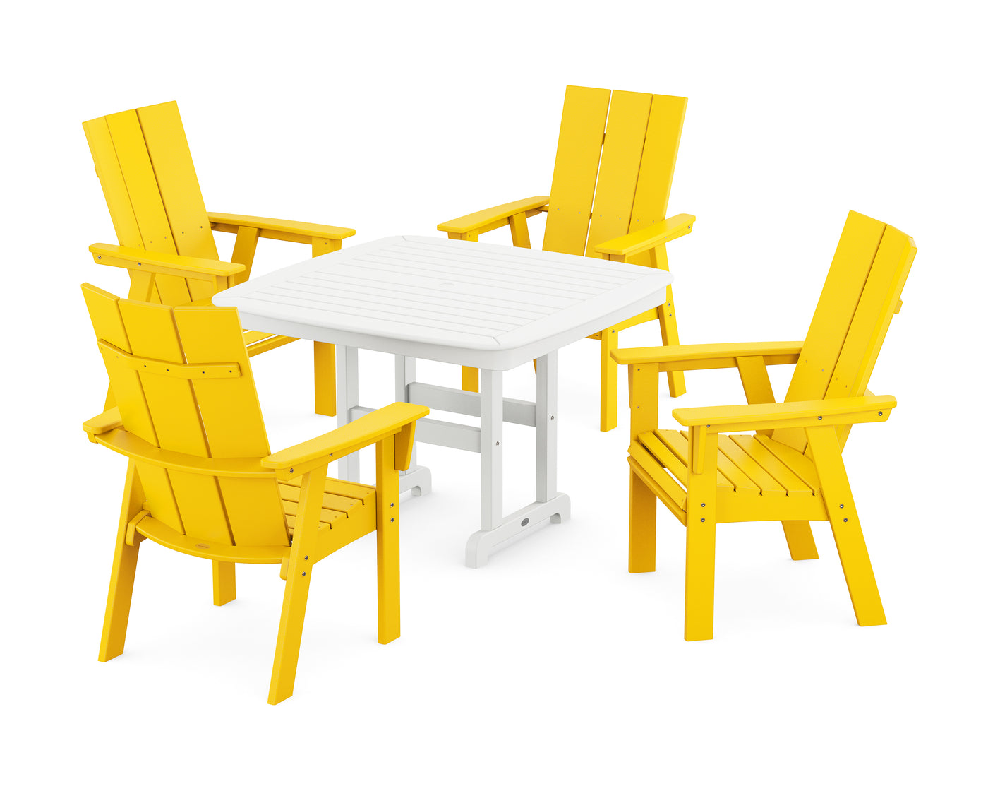 Modern Curveback Adirondack 5-Piece Dining Set