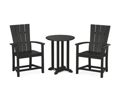 Quattro 3-Piece Round Farmhouse Bistro Dining Set