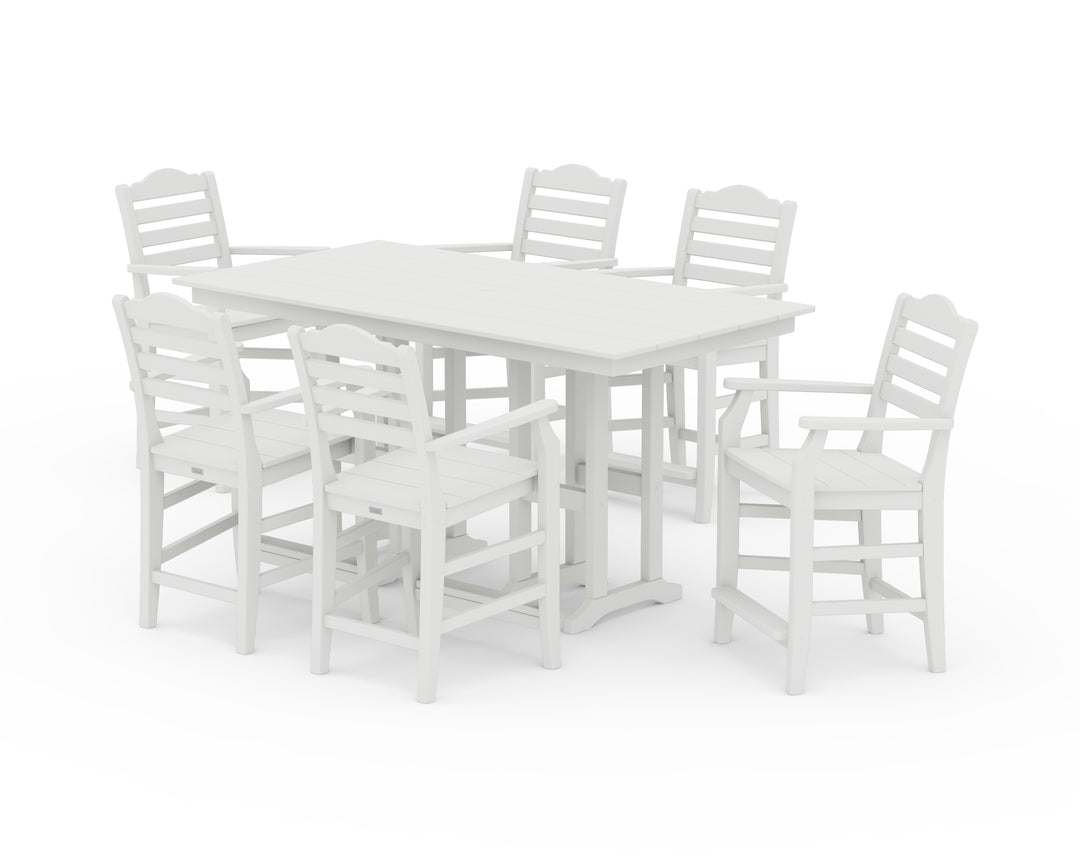 Draper James™ by  POLYWOOD® Savannah Arm Chair 7-Piece Farmhouse Counter Set