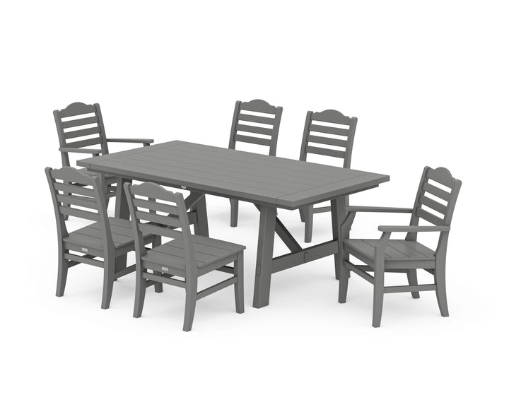 POLYWOOD® Savannah 7-Piece Rustic Farmhouse Dining Set