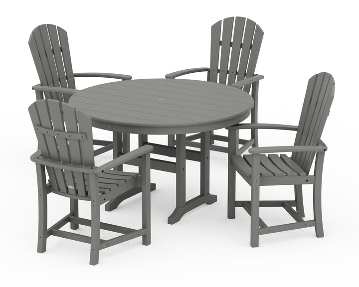POLYWOOD® Palm Coast 5-Piece Round Farmhouse Dining Set