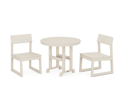 EDGE Side Chair 3-Piece Round Dining Set