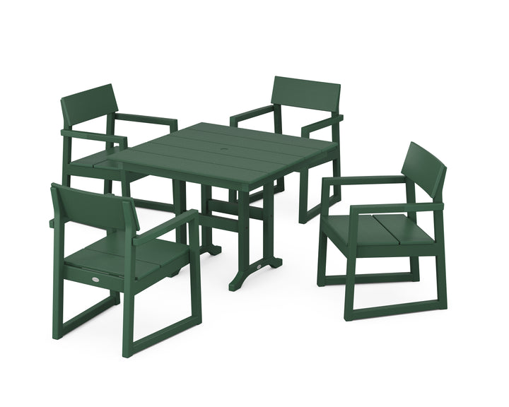POLYWOOD® EDGE 5-Piece Farmhouse Dining Set