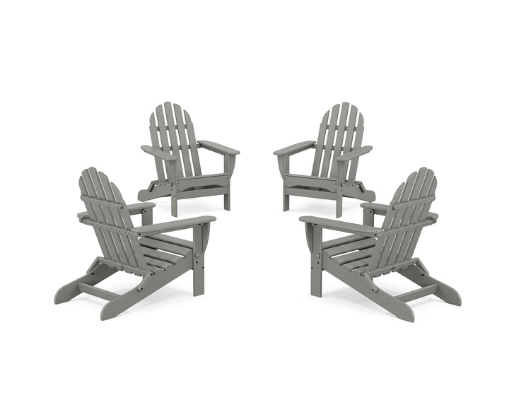 POLYWOOD® 4-Piece Classic Folding Adirondack Conversation Set