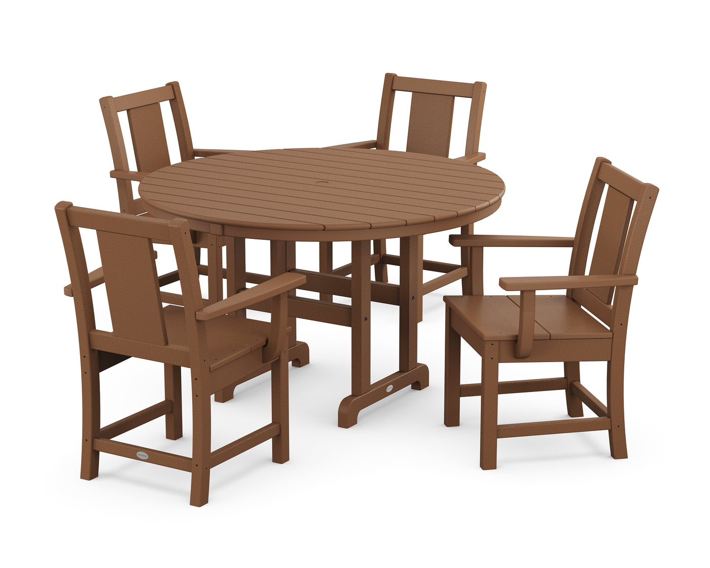 Prairie 5-Piece Round Farmhouse Dining Set