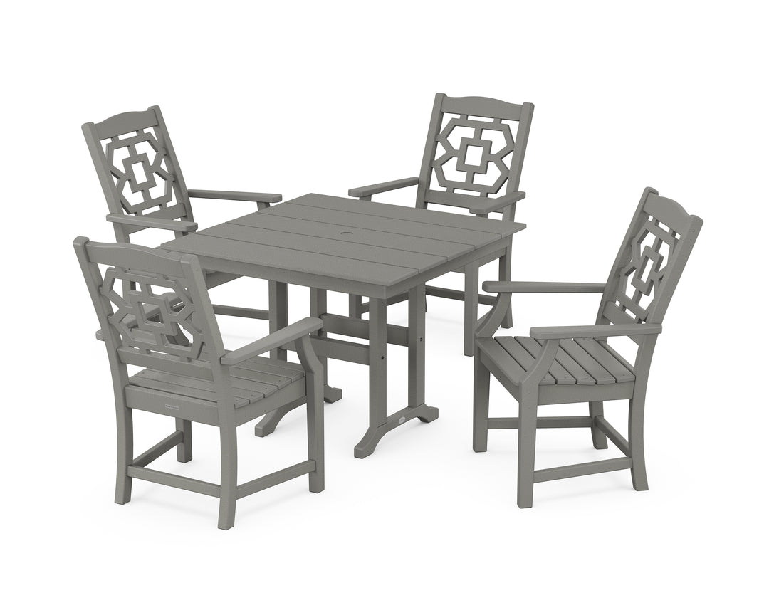Martha Stewart by POLYWOOD® Chinoiserie 5-Piece Farmhouse Dining Set
