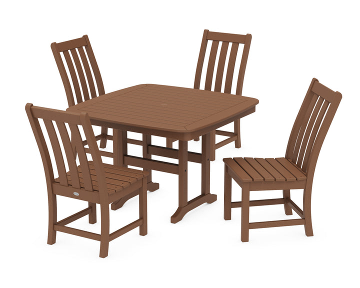 POLYWOOD® Vineyard Side Chair 5-Piece Dining Set with Trestle Legs