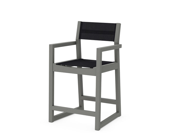POLYWOOD® EDGE Sling Counter Arm Chair