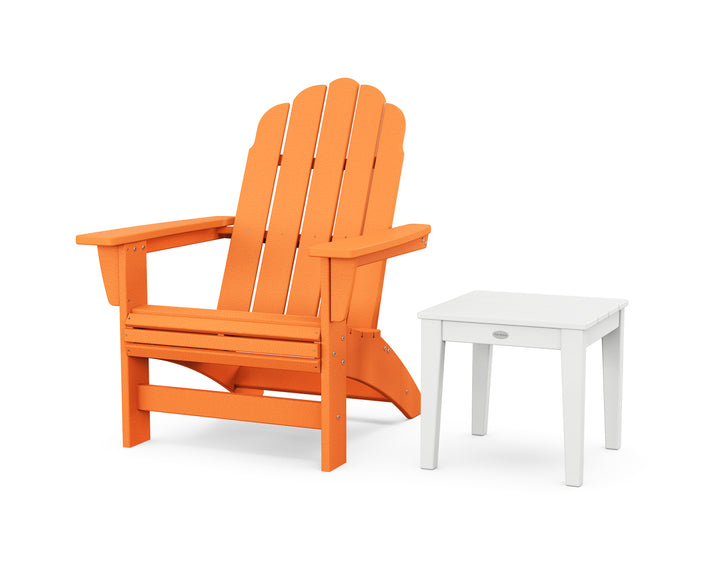 POLYWOOD® Vineyard Grand Adirondack Chair with Side Table