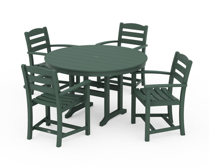 POLYWOOD® La Casa Café 5-Piece Round Farmhouse Dining Set