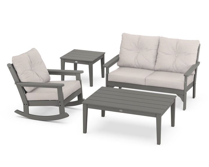 POLYWOOD® Vineyard 4-Piece Deep Seating Rocker Set