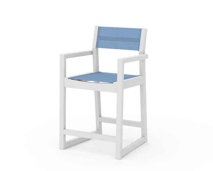 POLYWOOD® EDGE Sling Counter Arm Chair