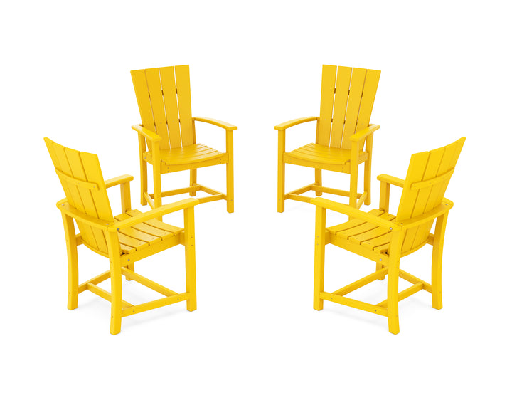 POLYWOOD® Quattro 4-Piece Upright Adirondack Conversation Set