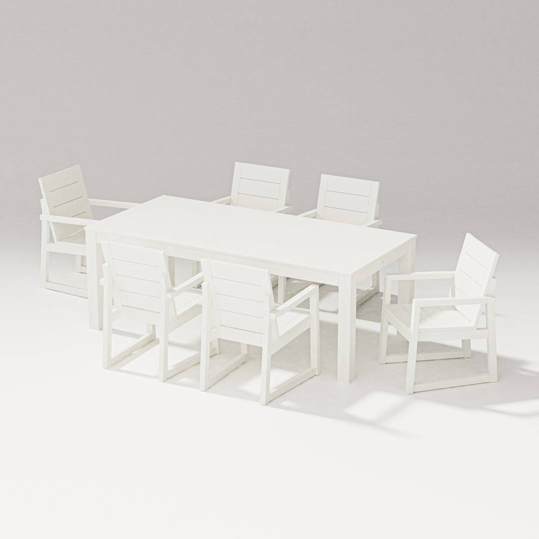 PW Designer Series Elevate 7-Piece Parsons Table Dining Set