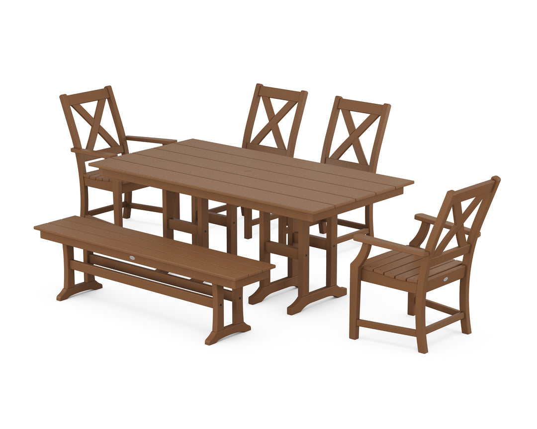 POLYWOOD® Braxton 6-Piece Farmhouse Dining Set
