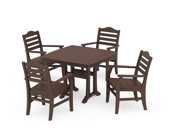 POLYWOOD® Savannah 5-Piece Dining Set with Trestle Legs