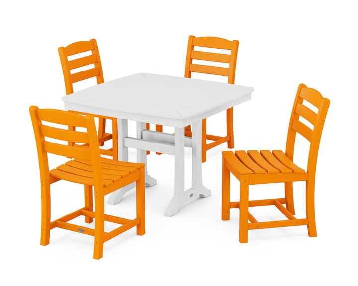 POLYWOOD® La Casa Café Side Chair 5-Piece Dining Set with Trestle Legs