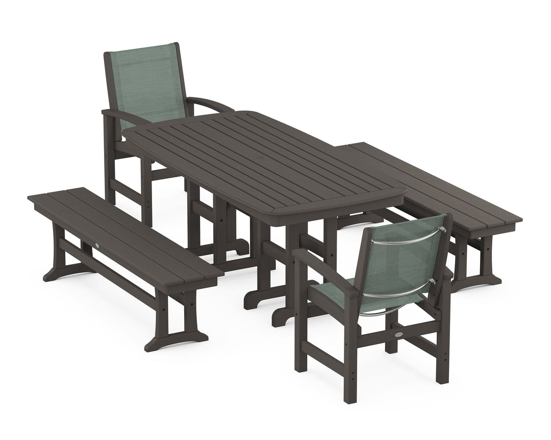 POLYWOOD® Coastal 5-Piece Dining Set