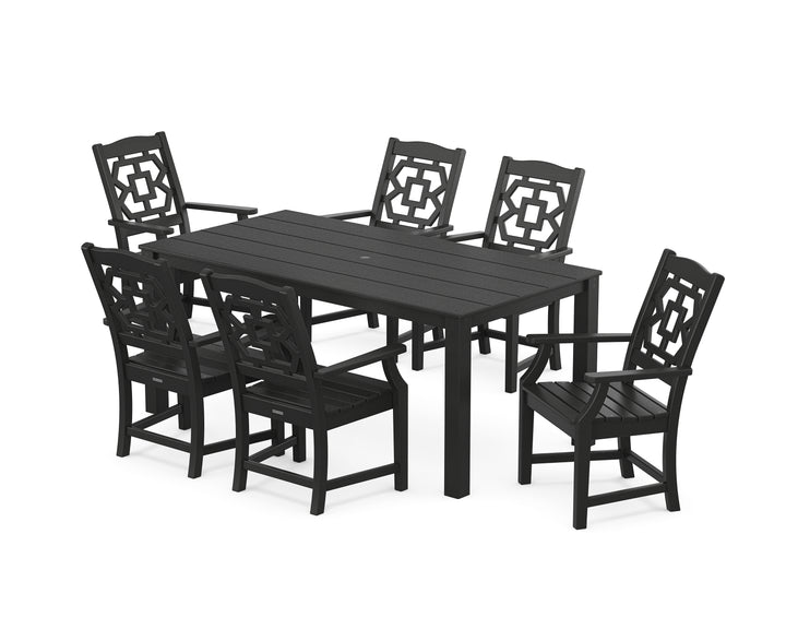 Martha Stewart by POLYWOOD® Chinoiserie Arm Chair 7-Piece Parsons Dining Set