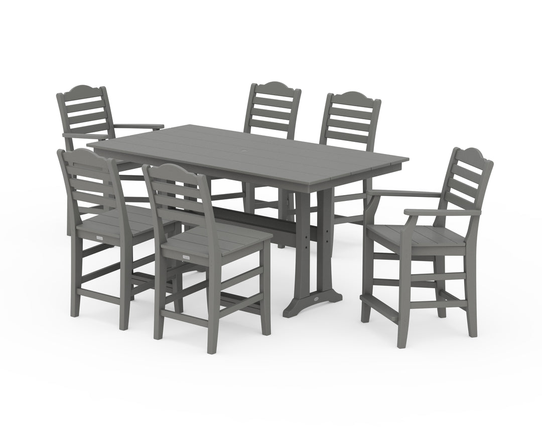 Draper James™ by  POLYWOOD® Savannah 7-Piece Farmhouse Counter Set with Trestle Legs