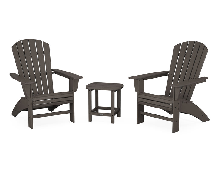 POLYWOOD® Nautical 3-Piece Curveback Adirondack Set